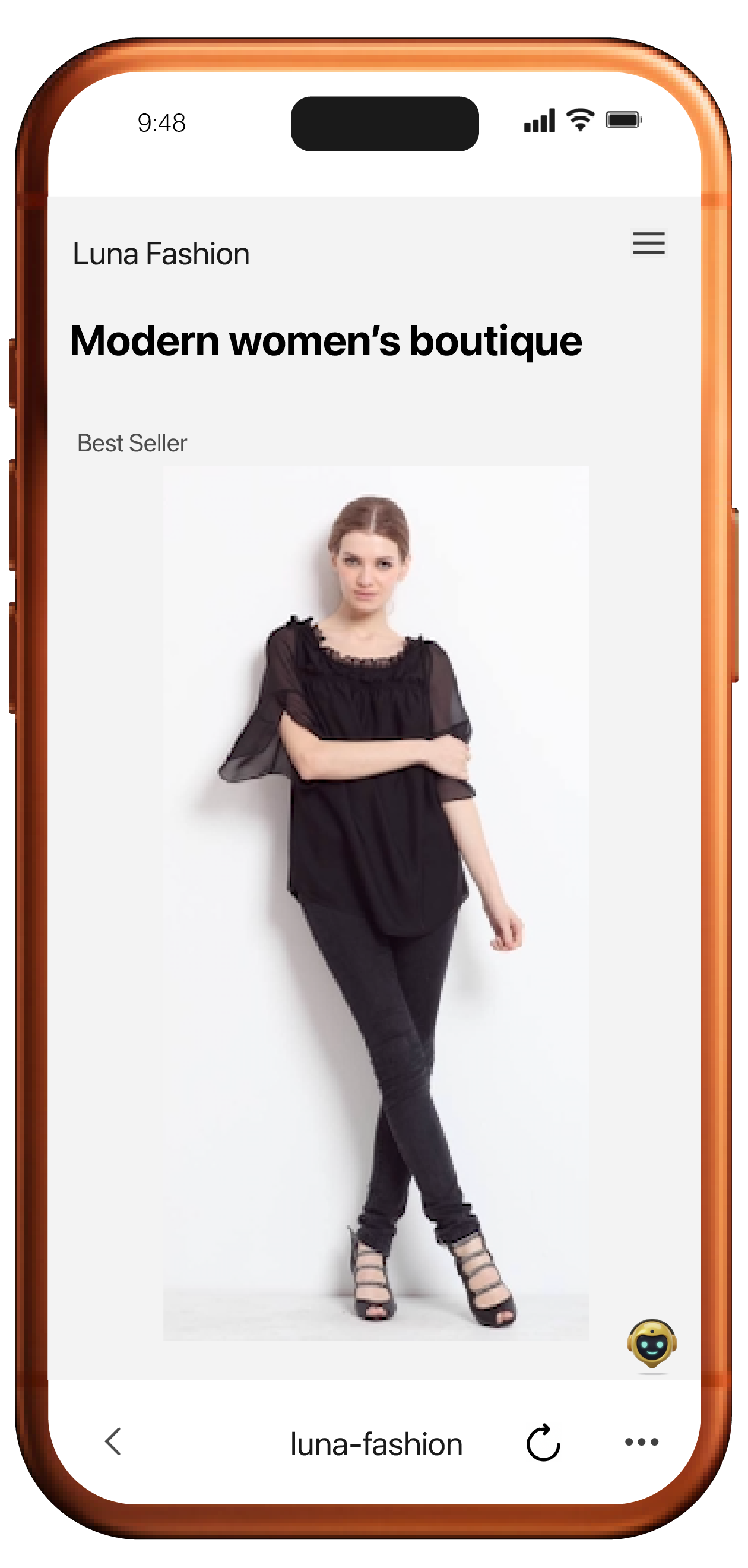 Starter Link storefront for Luna Fashion
